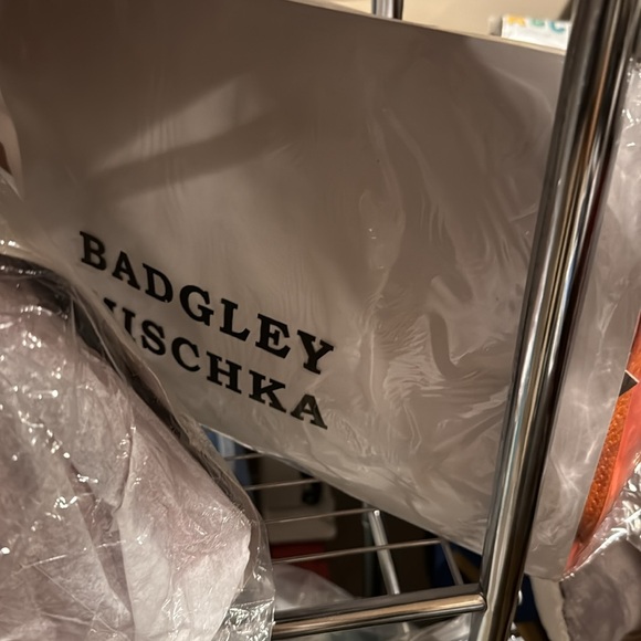 Badgley Mischka Solid/Snake Combo Chic coral  Bag with Gold Details - Picture 5 of 5